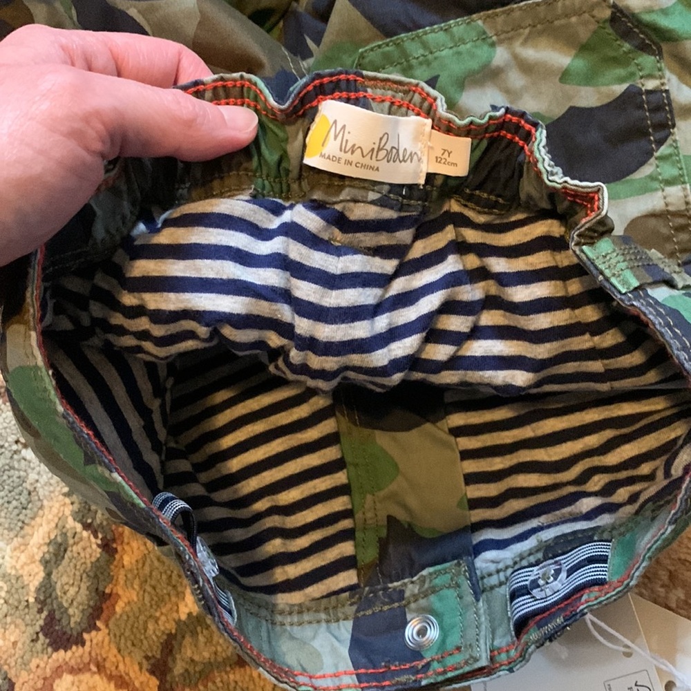 Mini Boden Khaki Green Batouflage Pants - Picture 6 of 8